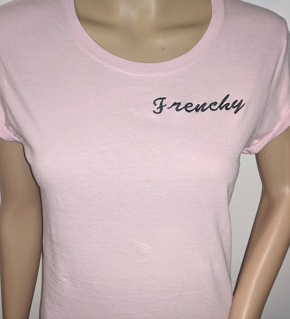 Adult 1950 S Light Pink Custom Embroidered Name On Pink Ladies Grease T Shirt